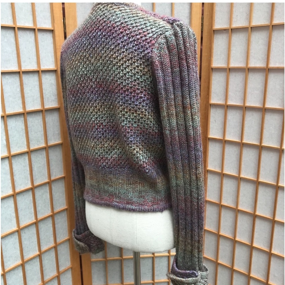Anthropologie One Girl Who Ombré Striped Wool-Mohair Blend Sweater SZ L - Picture 10 of 15